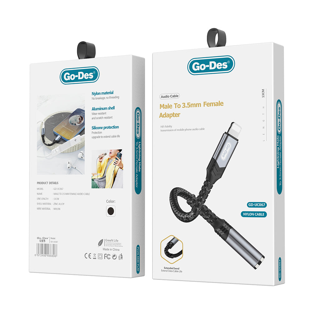 Go Des GD-UC067 Lightning to 3.5mm Aux Çevirici Ses Adaptörü Go Des GD-UC067 Lightning to 3.5mm Aux Çevirici Ses Adaptörü